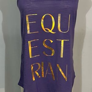 Equestrian Loose Fit Purple Tank - Medium